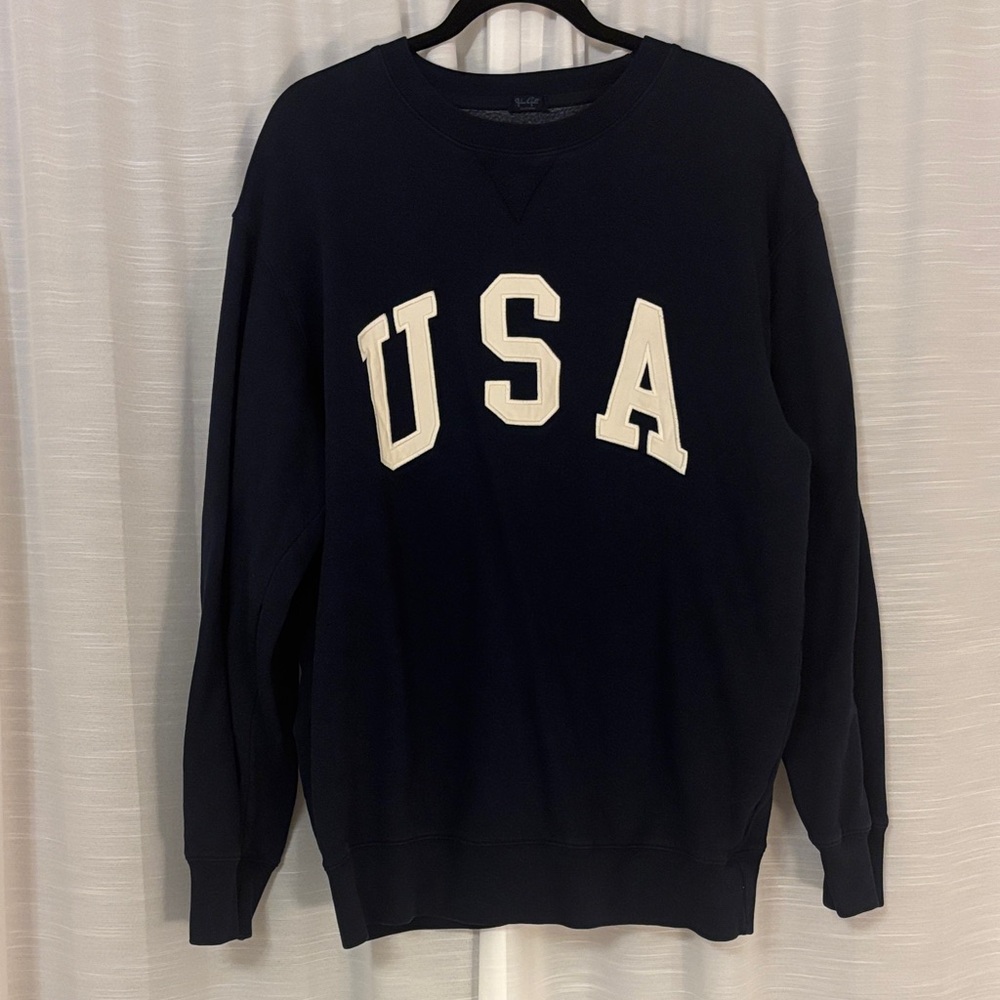 Brandy Melville Dark Blue USA Crewneck Sweater